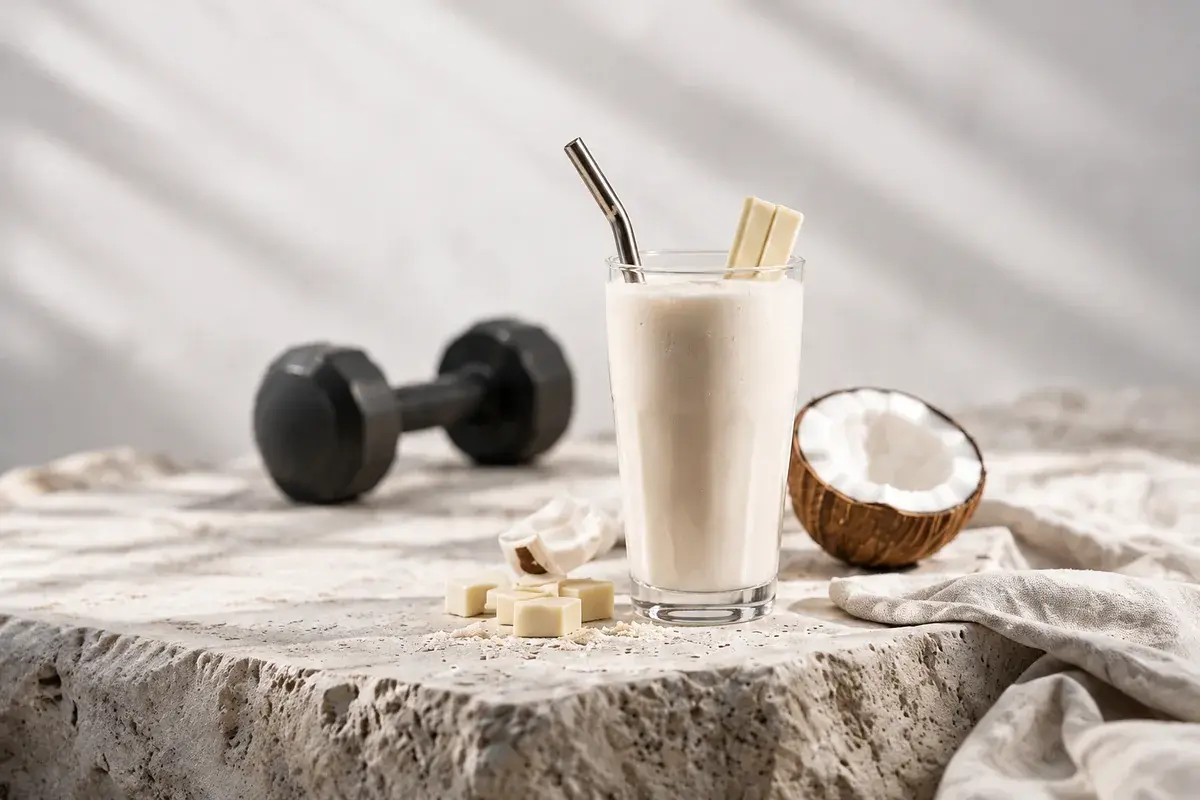 گینر دلیشس استروویت ۴۵۰۰ گرم شکلات سفید و نارگیل — تصویر ۴